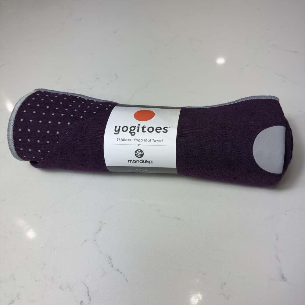 Yogitoes Skidless Yoga Mat Towel 24"x68" Manduka Expanse Purple NEW